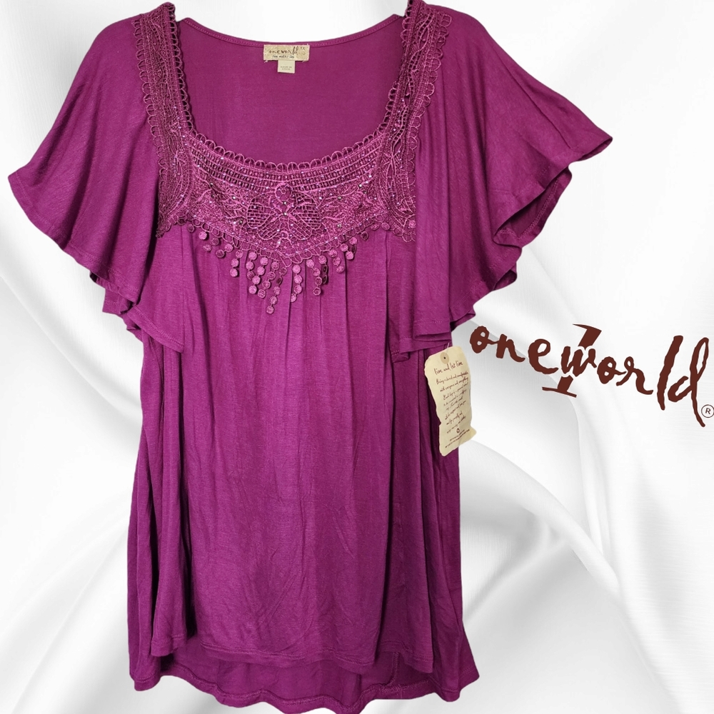 NWT One World Ladies Blouse 1X
